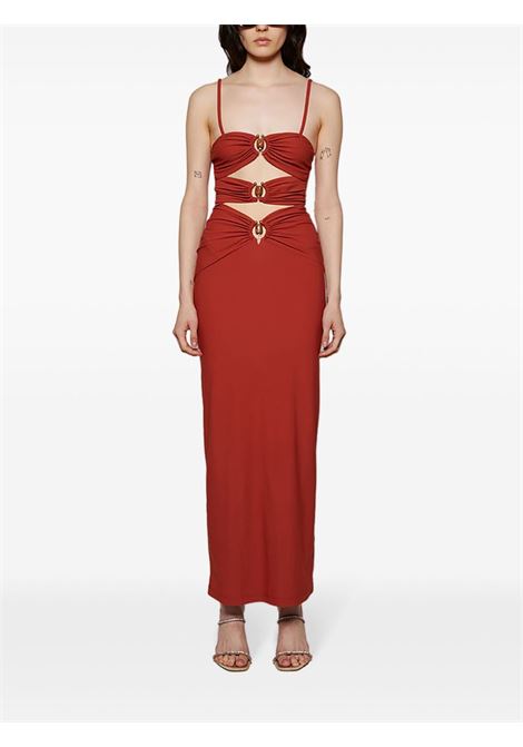 Red Crystal Orbit cut-out midi dress Christopher Esber - women CHRISTOPHER ESBER | 24027097BRCK